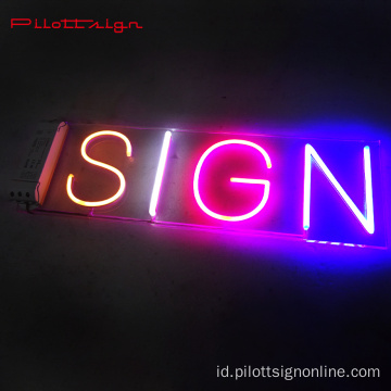 Pembeli dekorasi interior favorit kustom flex neon sign